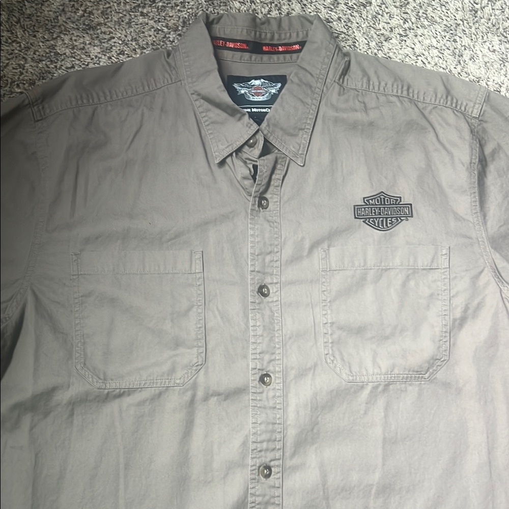 Harley-Davidson Short Sleeve Button Down Shirt 2XL